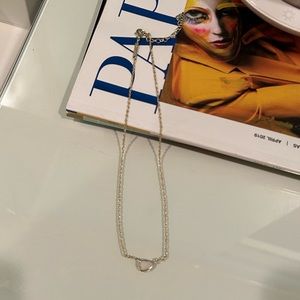 kendra scott white/pearl necklace stone with golden chain